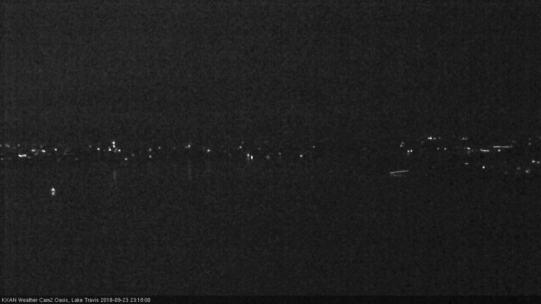 Lake Travis webcam, September 23, 2018 10:20 PM CT