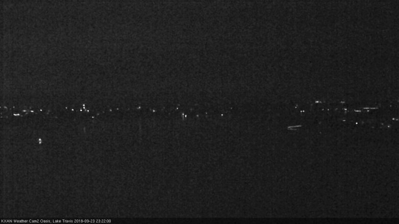 Lake Travis webcam, September 23, 2018 10:25 PM CT