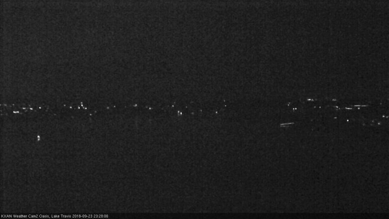 Lake Travis webcam, September 23, 2018 10:30 PM CT