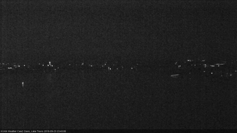 Lake Travis webcam, September 23, 2018 10:45 PM CT