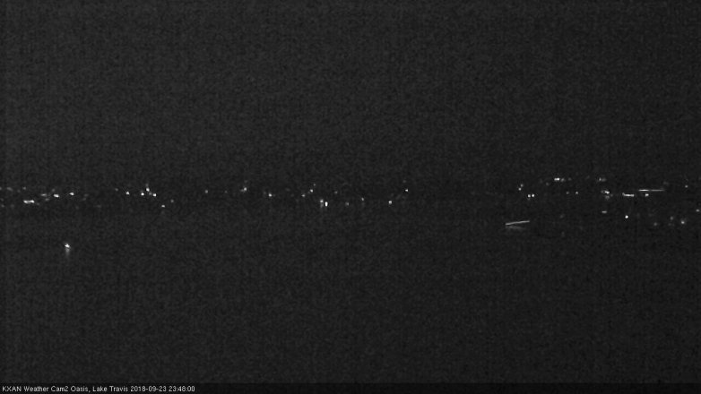 Lake Travis webcam, September 23, 2018 10:50 PM CT