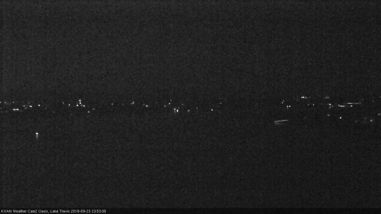 Lake Travis webcam, September 23, 2018 10:55 PM CT