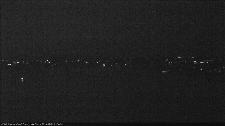 Lake Travis webcam, September 23, 2018 11:00 PM CT