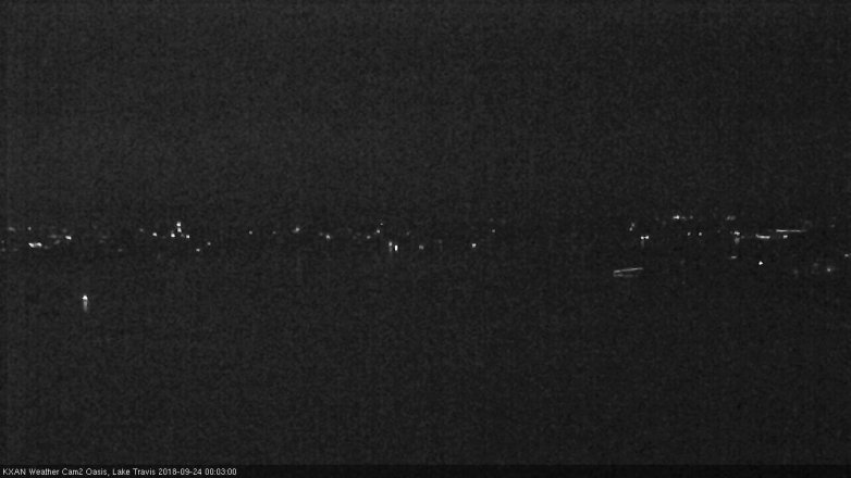 Lake Travis webcam, September 23, 2018 11:05 PM CT