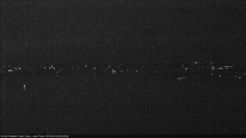 Lake Travis webcam, September 23, 2018 11:10 PM CT