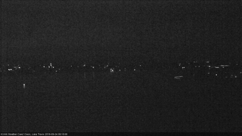 Lake Travis webcam, September 23, 2018 11:20 PM CT