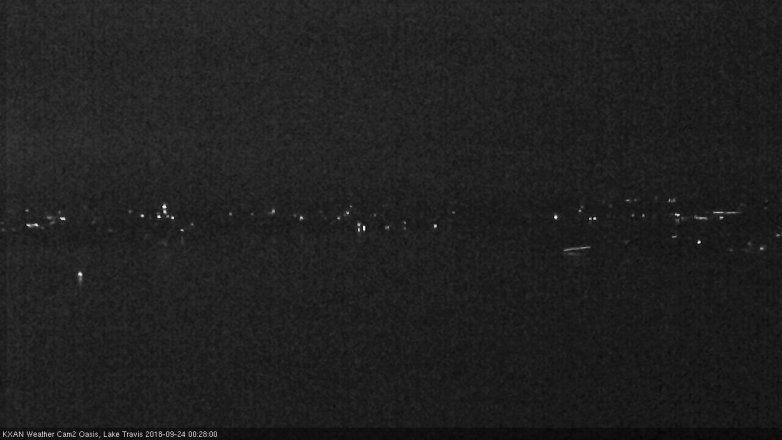 Lake Travis webcam, September 23, 2018 11:30 PM CT