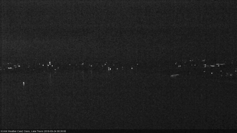 Lake Travis webcam, September 23, 2018 11:40 PM CT