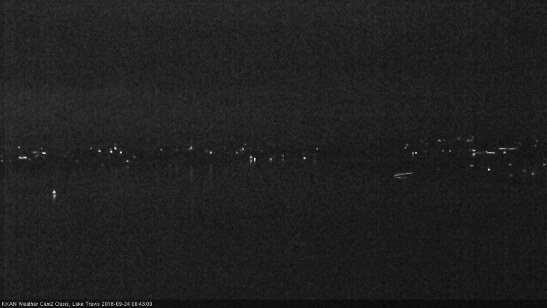 Lake Travis webcam, September 23, 2018 11:45 PM CT