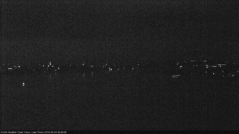 Lake Travis webcam, September 23, 2018 11:50 PM CT