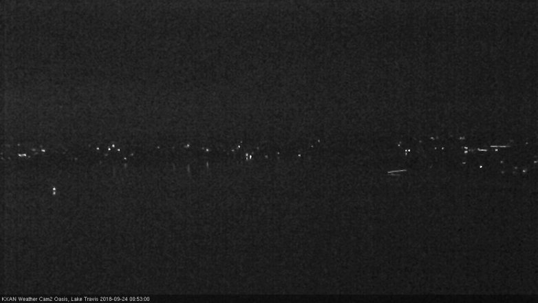 Lake Travis webcam, September 23, 2018 11:55 PM CT