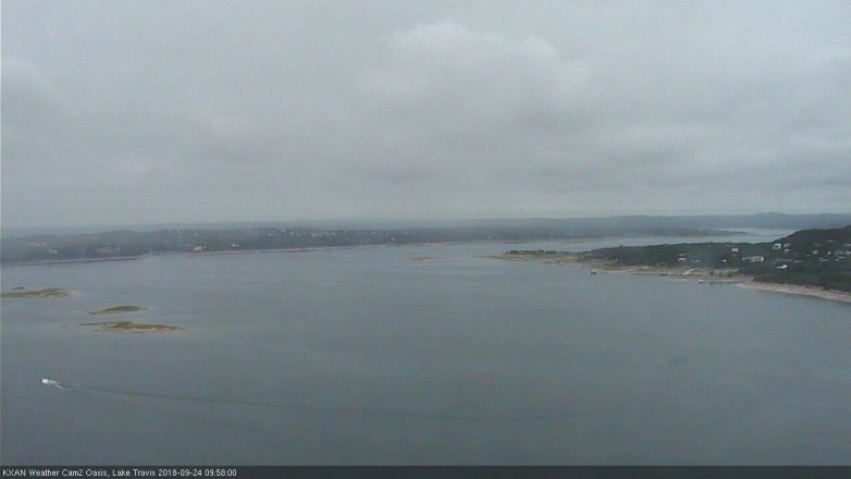 Lake Travis webcam, September 24, 2018 9:00 AM CT
