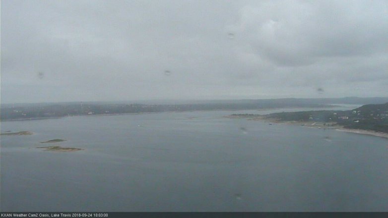 Lake Travis webcam, September 24, 2018 9:05 AM CT