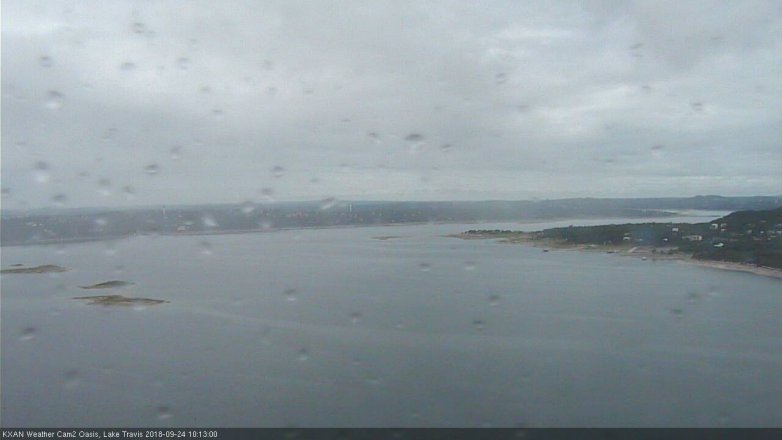 Lake Travis webcam, September 24, 2018 9:15 AM CT