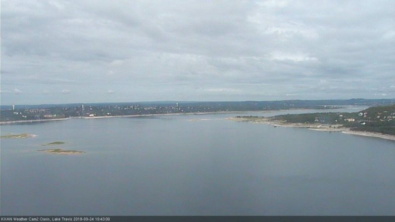 Lake Travis webcam, September 24, 2018 9:45 AM CT