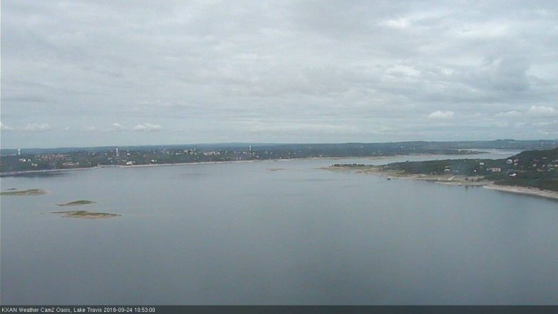 Lake Travis webcam, September 24, 2018 9:55 AM CT