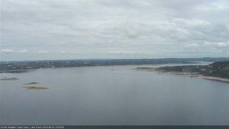 Lake Travis webcam, September 24, 2018 10:00 AM CT