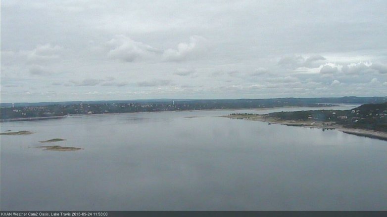 Lake Travis webcam, September 24, 2018 10:55 AM CT