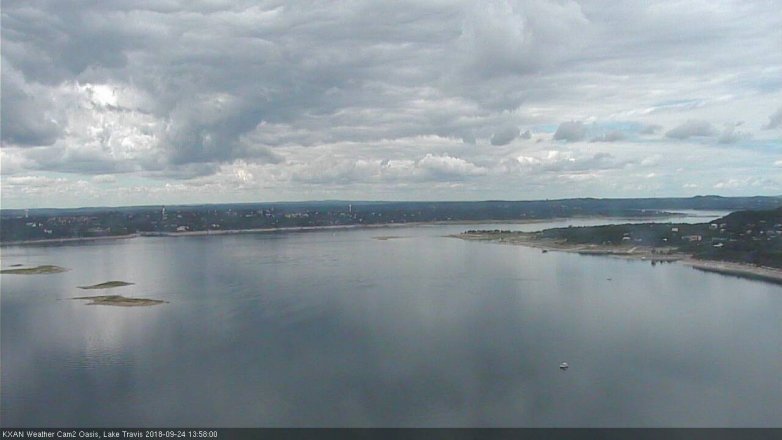 Lake Travis webcam, September 24, 2018 1:00 PM CT