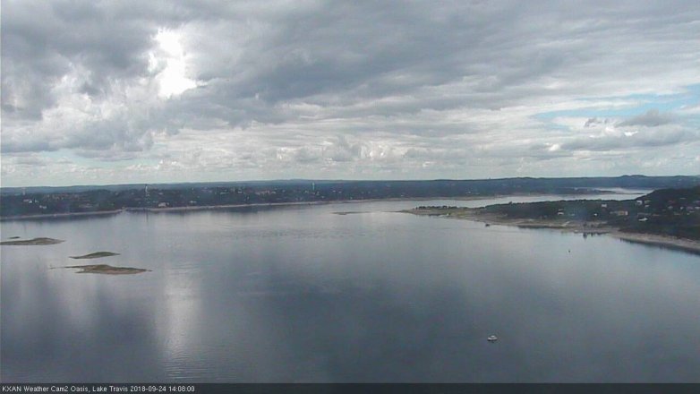 Lake Travis webcam, September 24, 2018 1:10 PM CT