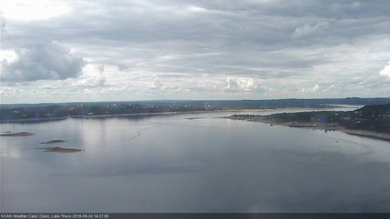 Lake Travis webcam, September 24, 2018 1:30 PM CT