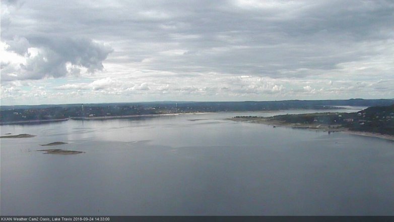 Lake Travis webcam, September 24, 2018 1:35 PM CT