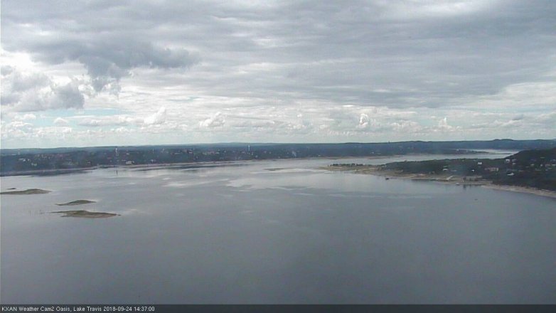 Lake Travis webcam, September 24, 2018 1:40 PM CT