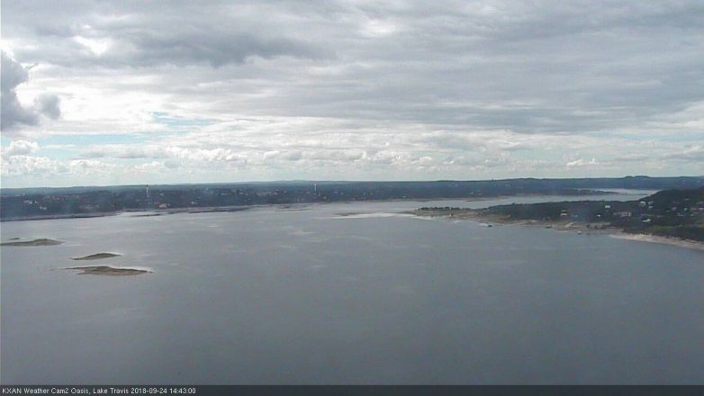 Lake Travis webcam, September 24, 2018 1:45 PM CT