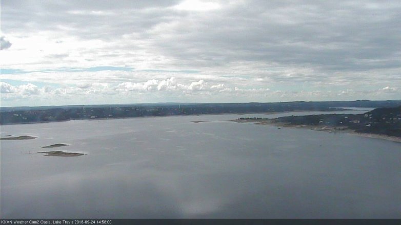 Lake Travis webcam, September 24, 2018 2:00 PM CT