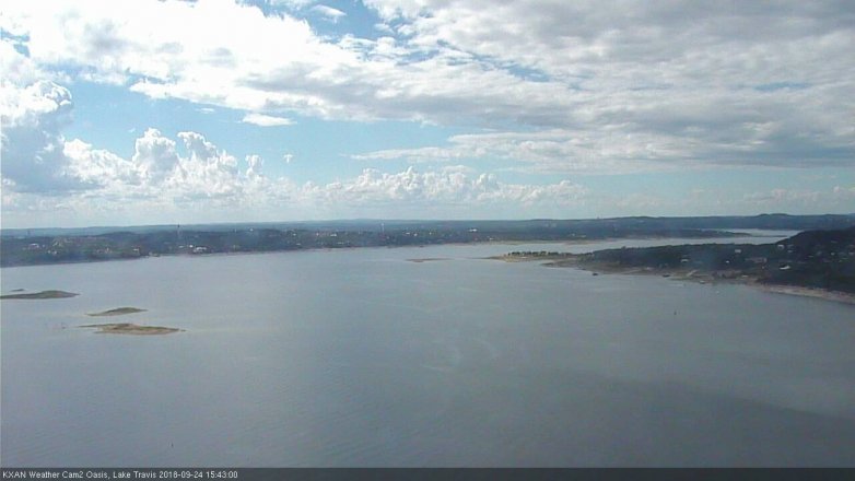 Lake Travis webcam, September 24, 2018 2:45 PM CT