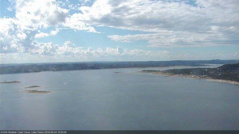 Lake Travis webcam, September 24, 2018 2:55 PM CT