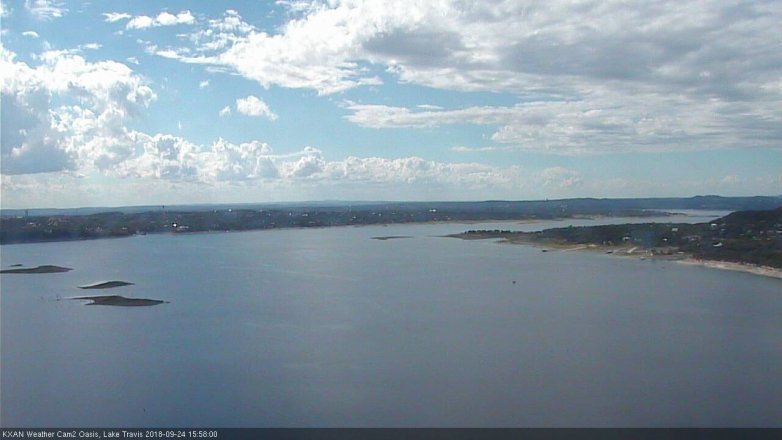 Lake Travis webcam, September 24, 2018 3:00 PM CT
