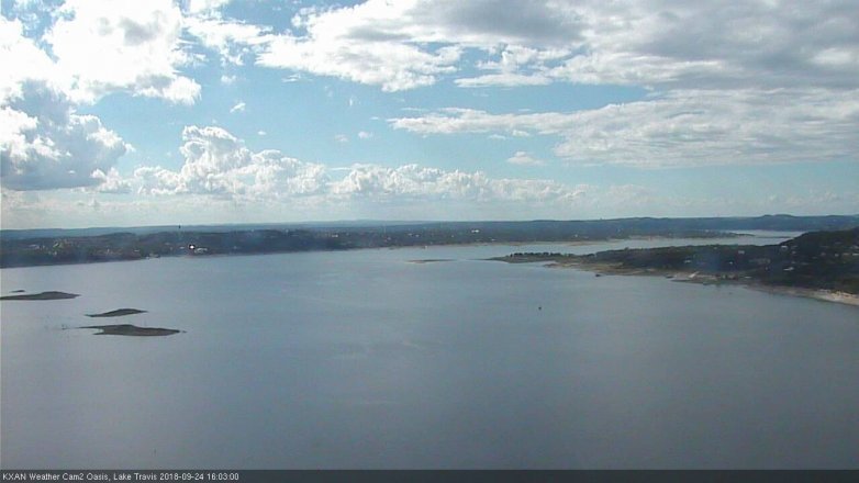 Lake Travis webcam, September 24, 2018 3:05 PM CT