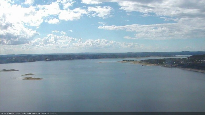 Lake Travis webcam, September 24, 2018 3:10 PM CT