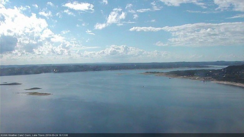Lake Travis webcam, September 24, 2018 3:15 PM CT