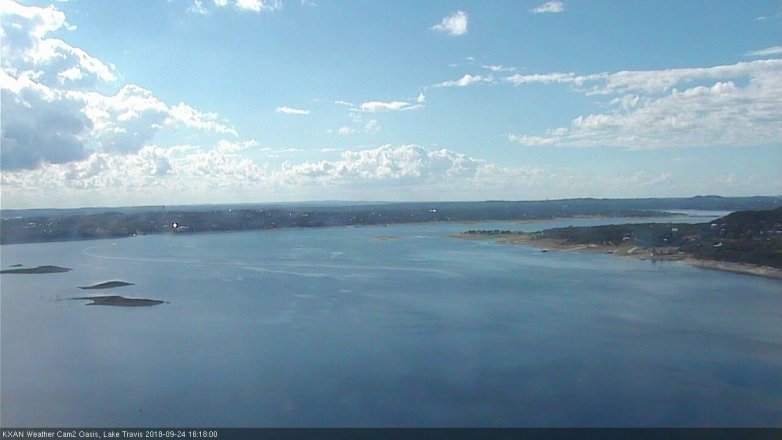 Lake Travis webcam, September 24, 2018 3:20 PM CT