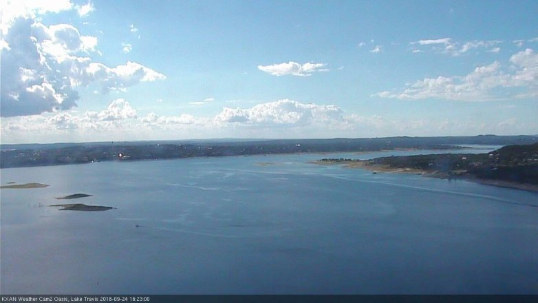 Lake Travis webcam, September 24, 2018 3:25 PM CT