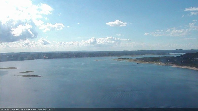 Lake Travis webcam, September 24, 2018 3:30 PM CT