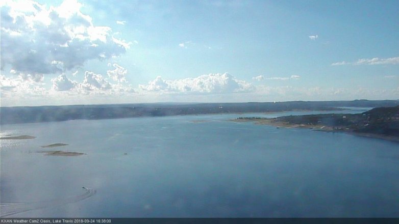 Lake Travis webcam, September 24, 2018 3:40 PM CT