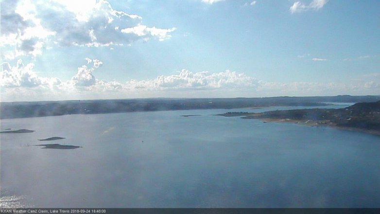 Lake Travis webcam, September 24, 2018 3:50 PM CT
