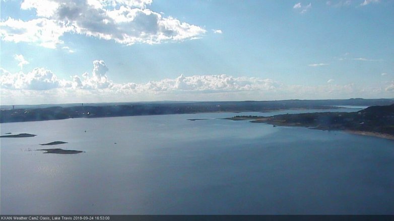 Lake Travis webcam, September 24, 2018 3:55 PM CT