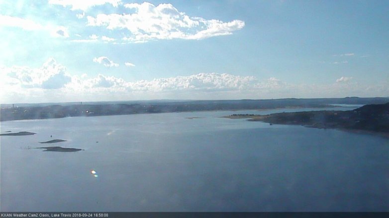 Lake Travis webcam, September 24, 2018 4:00 PM CT
