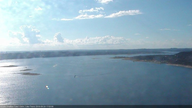 Lake Travis webcam, September 24, 2018 4:05 PM CT