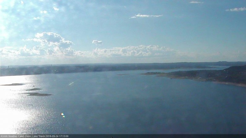Lake Travis webcam, September 24, 2018 4:15 PM CT