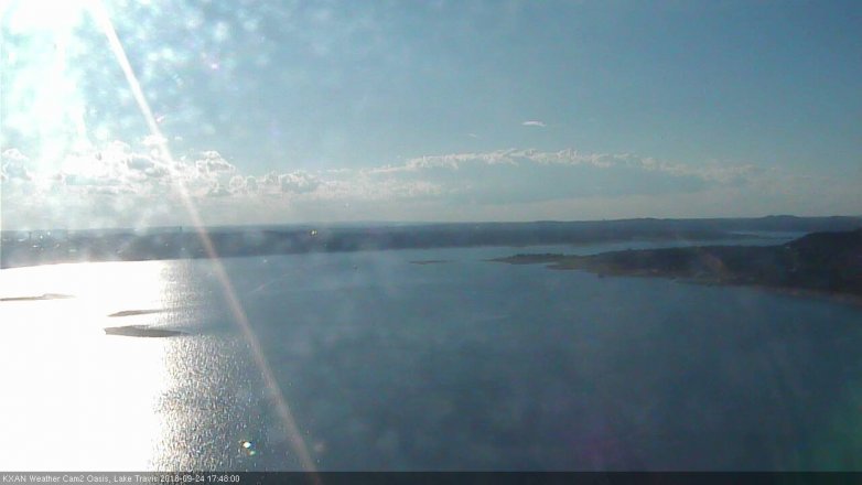 Lake Travis webcam, September 24, 2018 4:50 PM CT