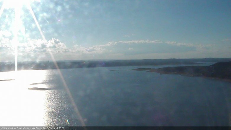 Lake Travis webcam, September 24, 2018 4:55 PM CT