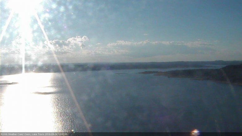Lake Travis webcam, September 24, 2018 5:05 PM CT