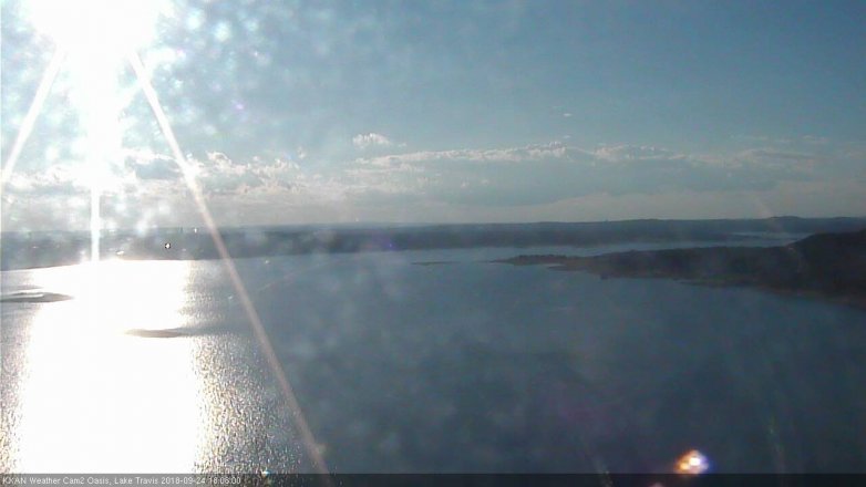 Lake Travis webcam, September 24, 2018 5:10 PM CT