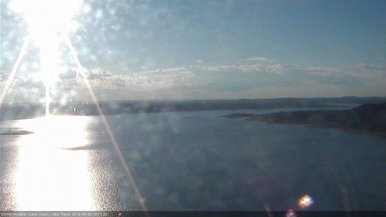 Lake Travis webcam, September 24, 2018 5:15 PM CT