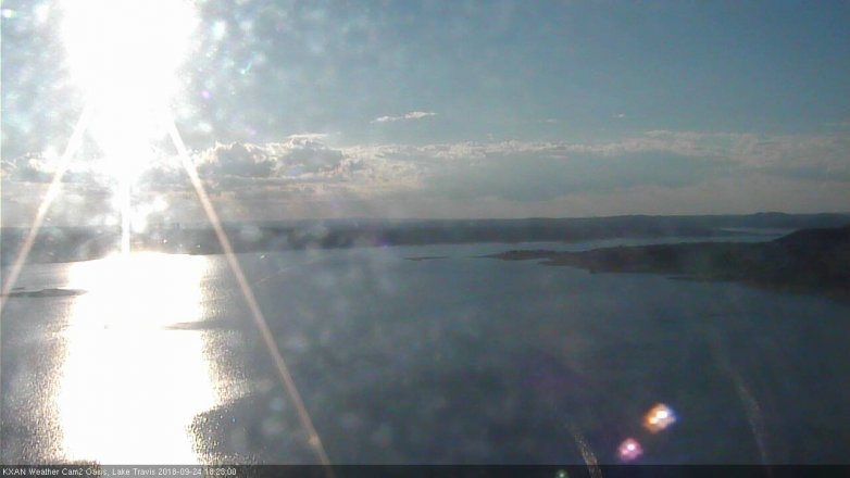 Lake Travis webcam, September 24, 2018 5:25 PM CT